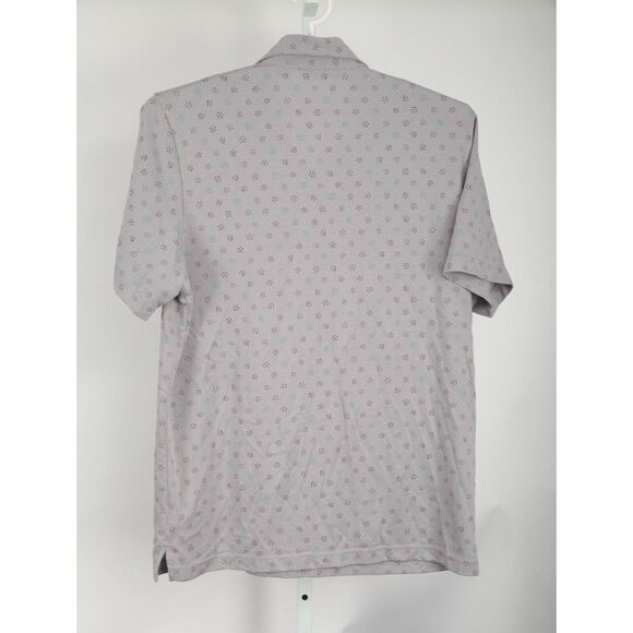 Travis Mathew Polo Shirt Mens Extra Large Gray Geometric Hawk Pointe Logo - Picture 3 of 10